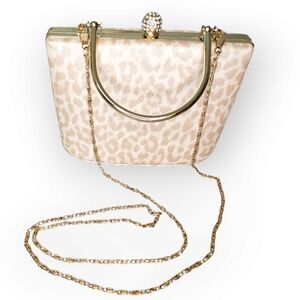 Designer ALESSIA Leopard HANDBAG Purse Clutch Crossbody Chain